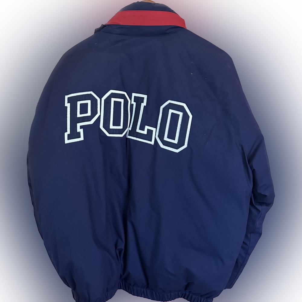 90's POLO SPORT Goosedown Waterfowl Coat POLARTEC Spellout Mens Large L